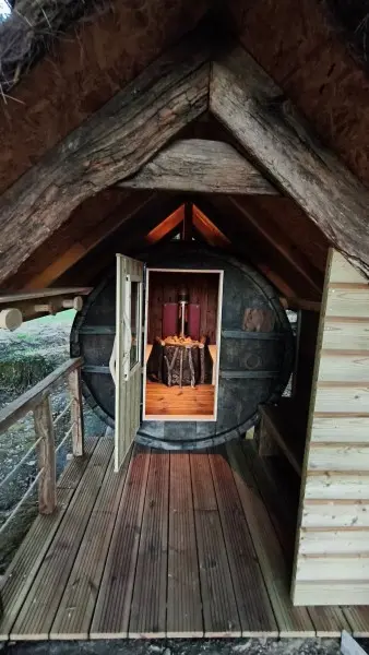 sauna au milieu des bois